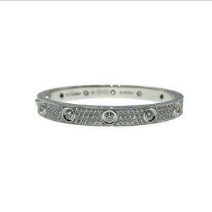 Cartier Love Bracelet Diamond-Paved 18K white gold Size 16